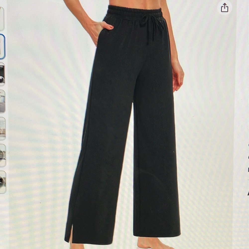 3/$15 ❤️ Dibaolong wide leg yoga pants 4xl drawstring waist pockets
